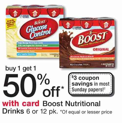 Boost Nutrition Deal at Walgreen's with NEW Printable coupon A Single