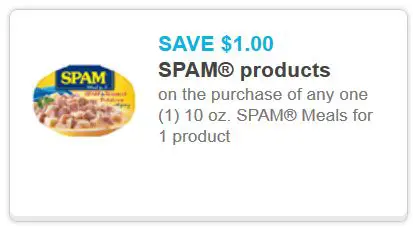 Spam meals for one