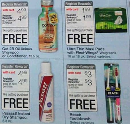 walgreens free after RR