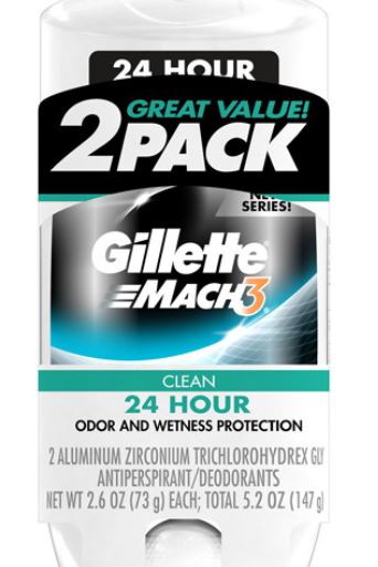 Kroger: Gillette 2 6oz Mach 3 Deodorant for $ 49 through 01 04 New