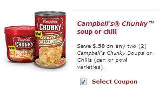 campbellk's chunky soups or chili