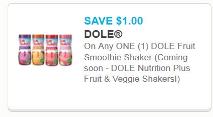 dole fruit smoothie shakers $1