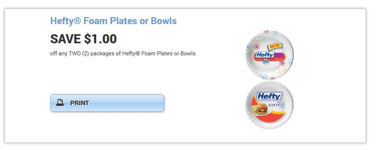 hefty foam plates or bowls