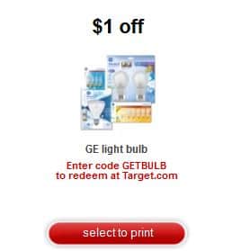 Ge light bulbs target coupon