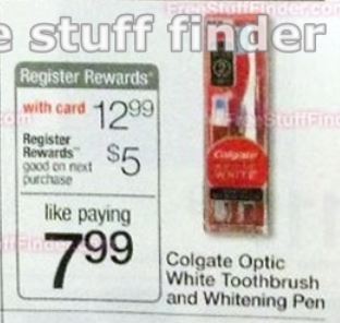 colgate optic white toothbrush and pen wags 11-02