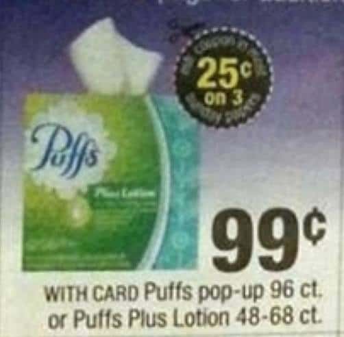 Puffs CVS Sale