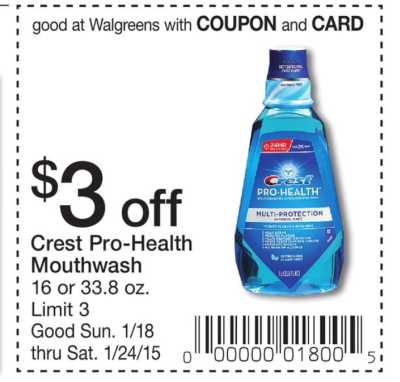 Crest Rinse Walgreens Coupon