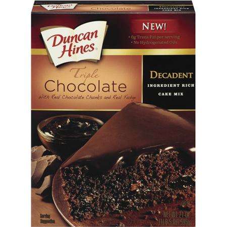 Duncan Hines Triple Chocolate Cake Mix