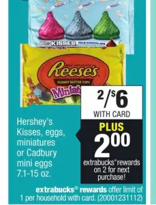 Hershey s Candy CVS Store Printable Coupon New Coupons and Deals