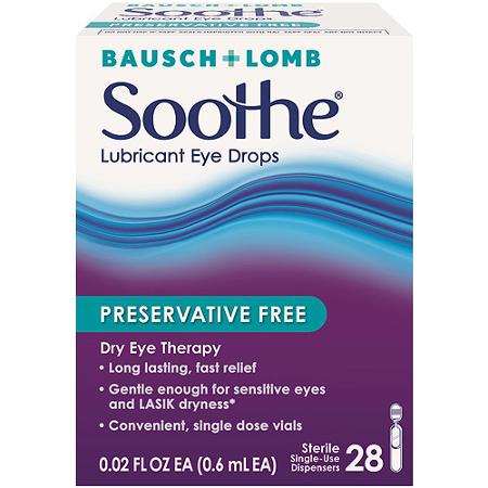 Bausch + Lomb Soothe Dry Eye products Printable Coupon