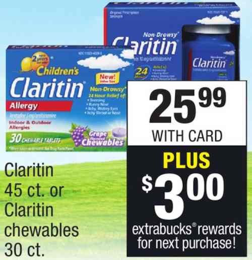 Claritin Non-Drowsy Allergy Medicine Printable Coupon