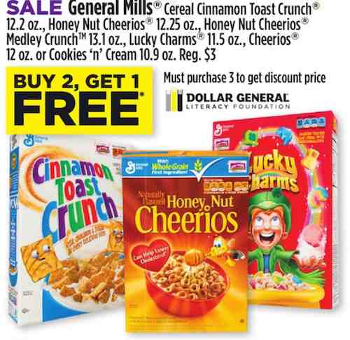 Dollar General Cereal Sale