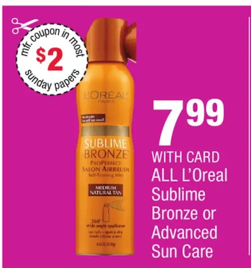 L’Oréal® Paris Advanced Suncare Sunscreen Printable Coupon