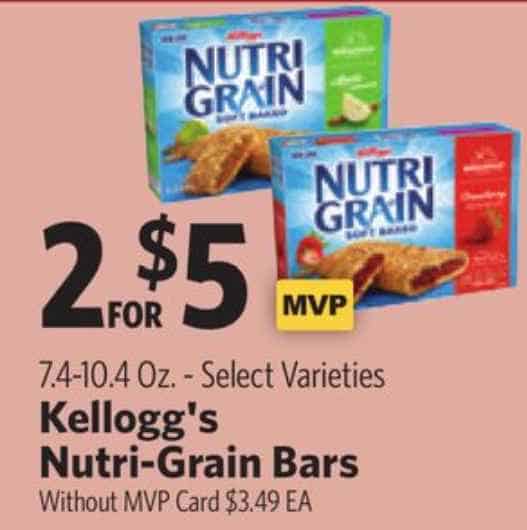 Kellogg's Nutrigrain Bars Printable Coupon