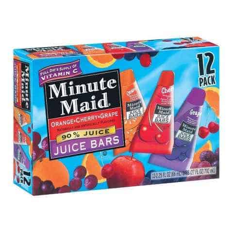 Minute Maid Frozen Juice Bars Printable Coupon
