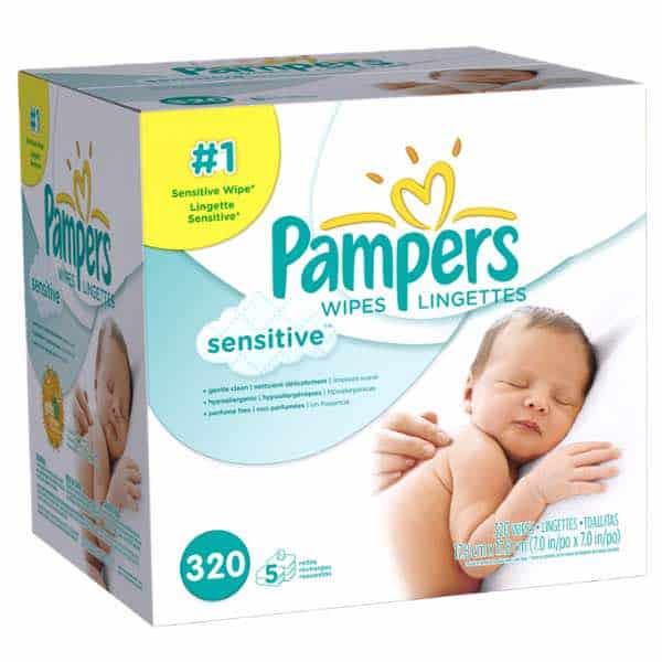 Pampers Box Sensitive Baby Wipes 320ct Printable Coupon
