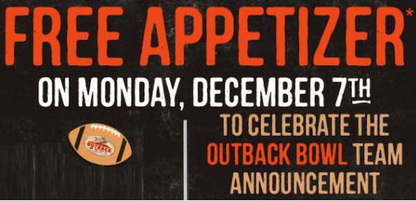 Free Outback Steakhouse Appetizer Printable Coupon
