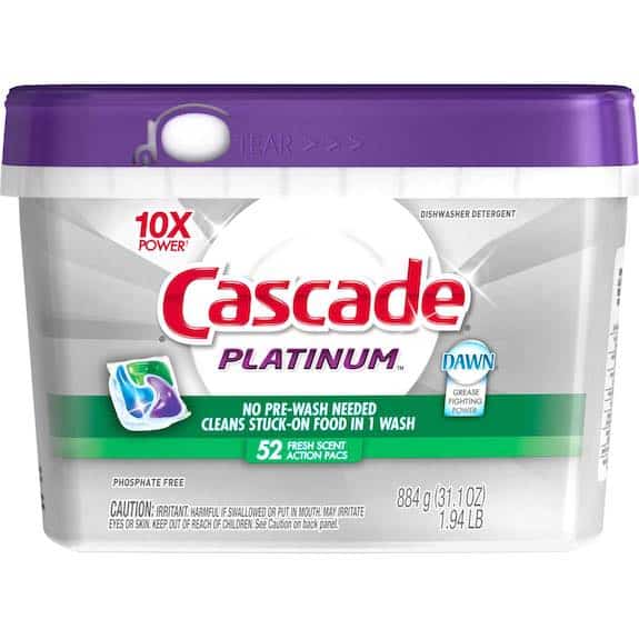 Cascade Platinum Dishwasher Detergent Printable Coupon