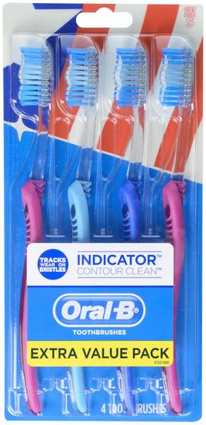 Oral-B Indicator Coutour Clean Manual Toothbrush 4pk Printable Coupon
