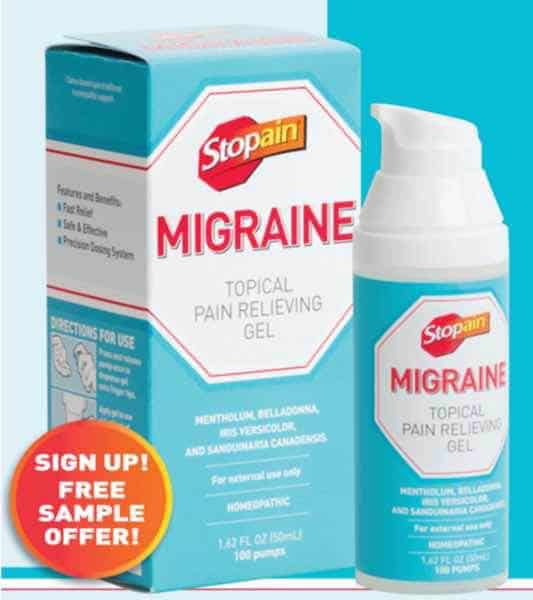 Stopain Migraine Relieving Gel Printable Coupon
