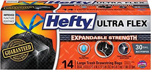 Hefty Ultaflex Large Drawstring Bags 30gal Black 14ct Printable Coupon
