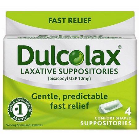 Dulcolax Medicated Laxative Suppositories 4ct Printable Coupon