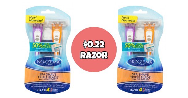 Noxzema Spa Shave Razors 4ct Pack Image