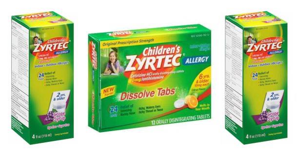 Children's Zyrtec Products Image
