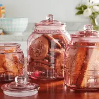 Pioneer Woman Cassie Glass Canister 3 Piece Set On Sale, Only $12.96 at Walmart!