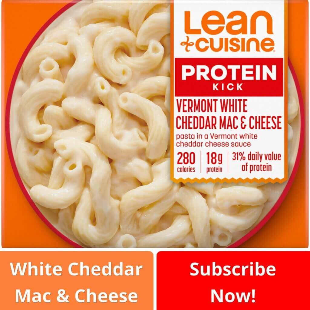 Lean Cuisine White Cheddar Mac and Cheese Microwavable Meals for Lunch or Dinner, 8 oz (Frozen)
