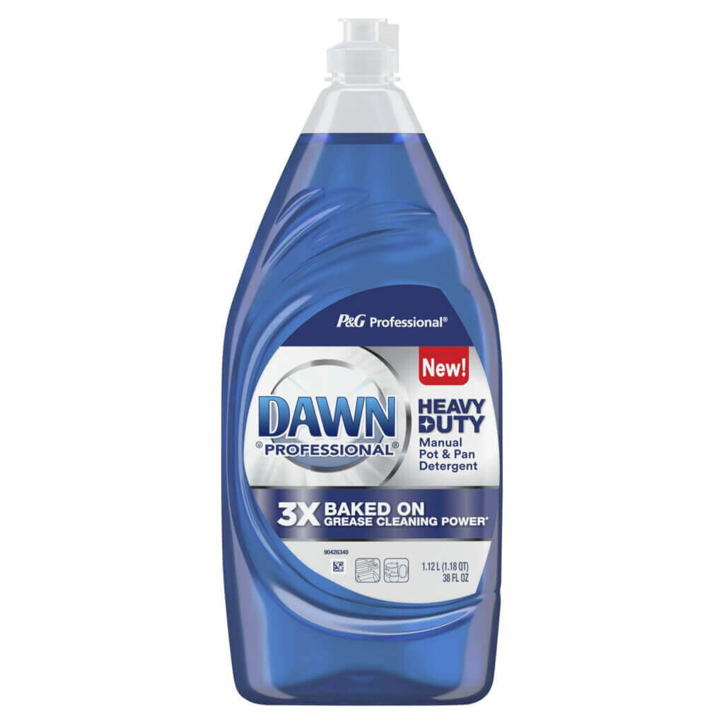 Dawn Professional Heavy Duty Manual Pot and Pan Dish Soap Detergent Original, 38 Fluid Ounces