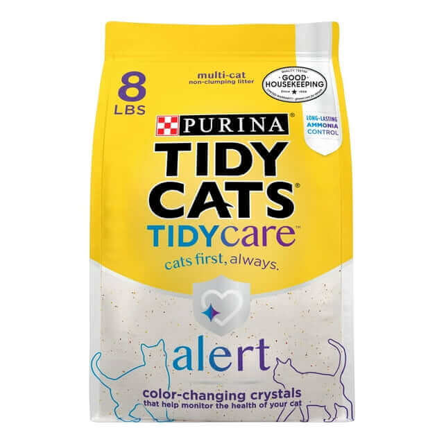 Purina Tidy Cats Tidy Care Alert Health Monitoring Cat Litter with Silica Crystals, 8 lb Box